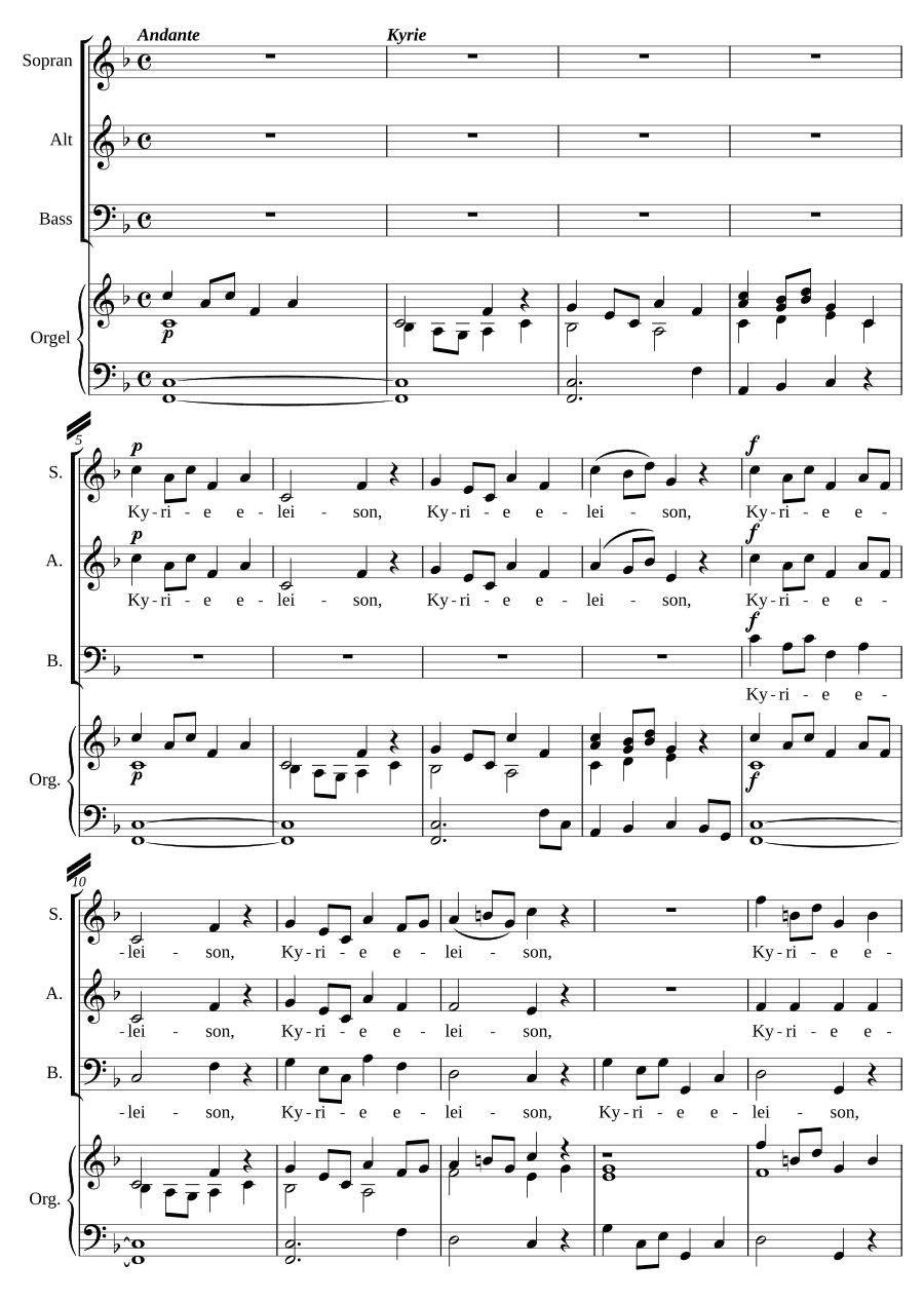 Пасторальная месса фа мажор (Missa Pastoritia in F)