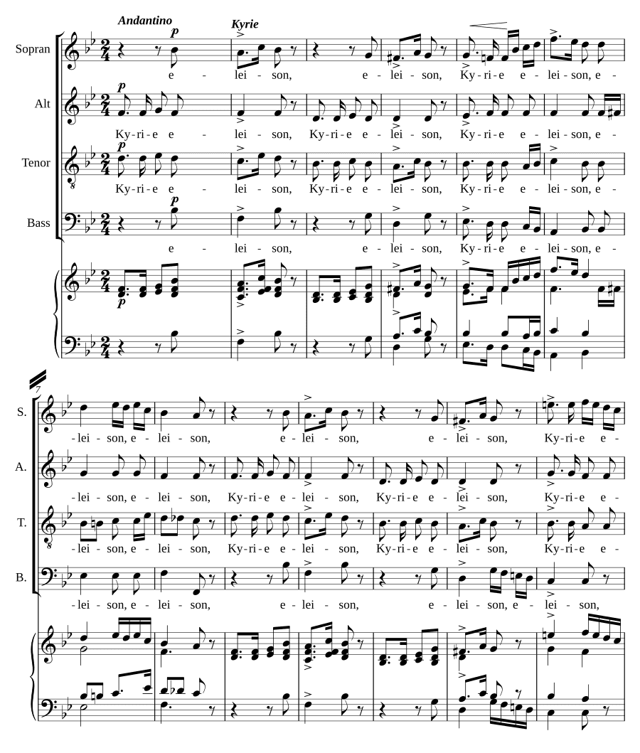 Короткая месса № 2 си-бемоль мажор (Missa brevis No. 2 in Bb)