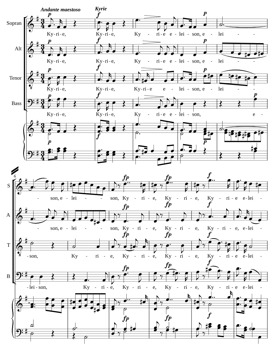 Короткая месса № 3 соль мажор (Missa brevis No. 3 in G)