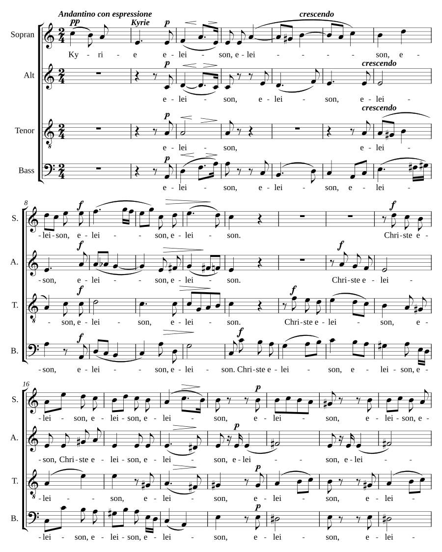 Короткая месса № 4 ля мажор (Missa brevis No. 4 in A)