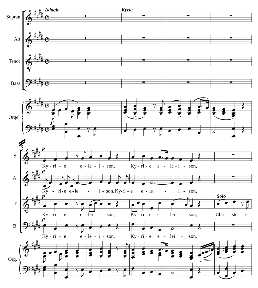 Месса ми/ля мажор (Missa in E/A)