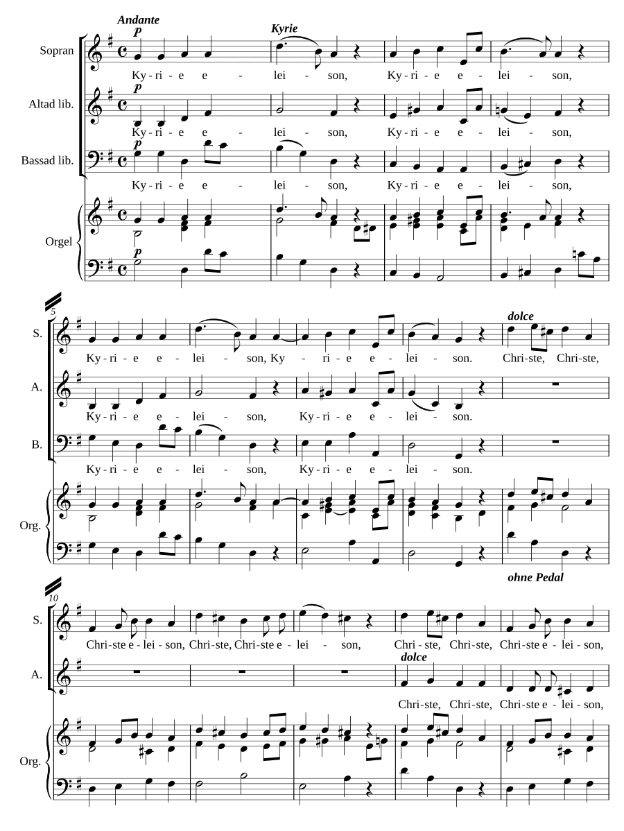Месса соль мажор (Missa in G)
