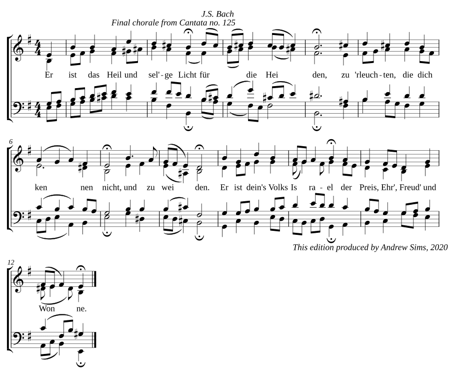 С миром и радостью я ухожу (Mit Fried und Freud ich fahr dahin, BWV 125)