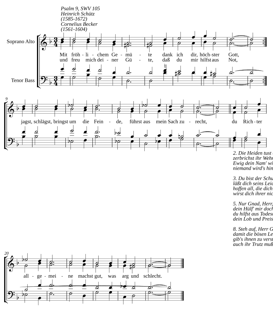 С весёлым настроением (Mit fröhlichem Gemüte, SWV 105)