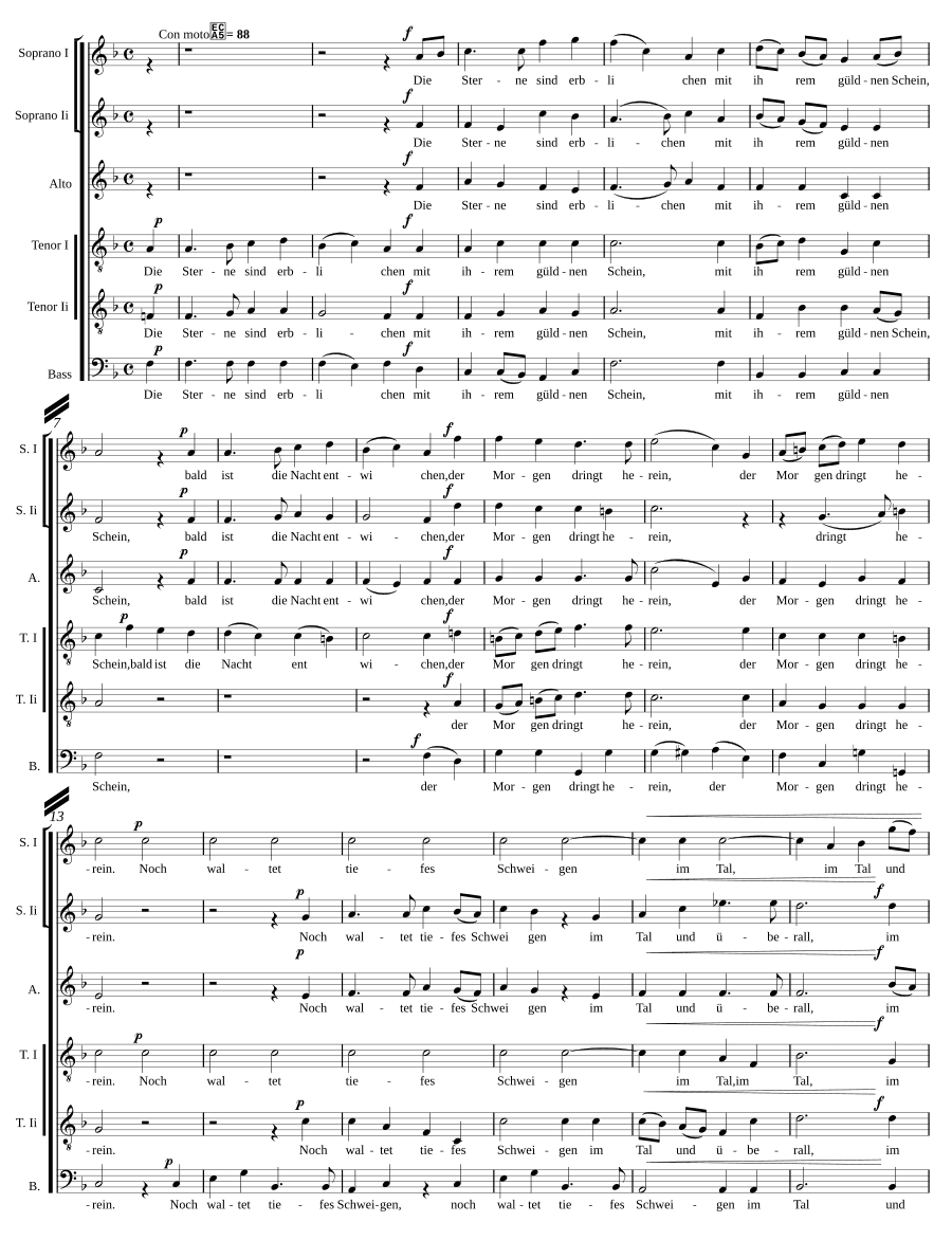 Утренняя песня, соч. 69, № 1 (Morgenlied, Op. 69, No. 1)
