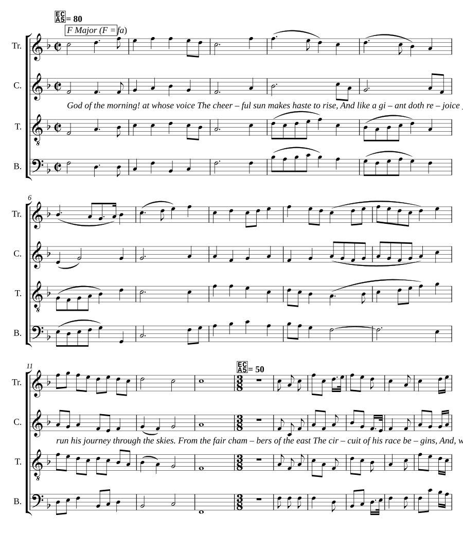 Утренняя песня (Morning Song)
