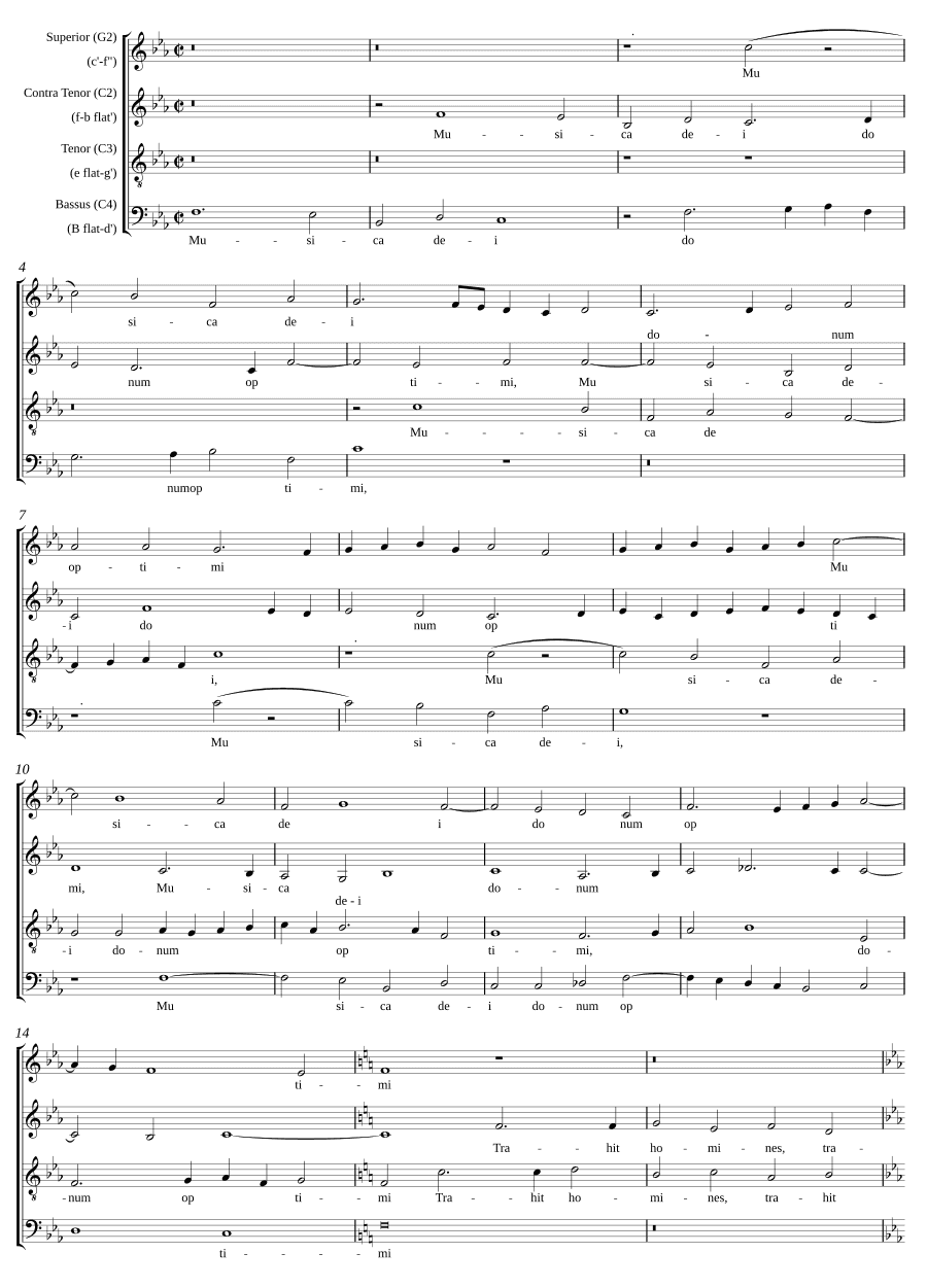 Музыка, дар лучшего Бога (Musica, dei donum optimi)