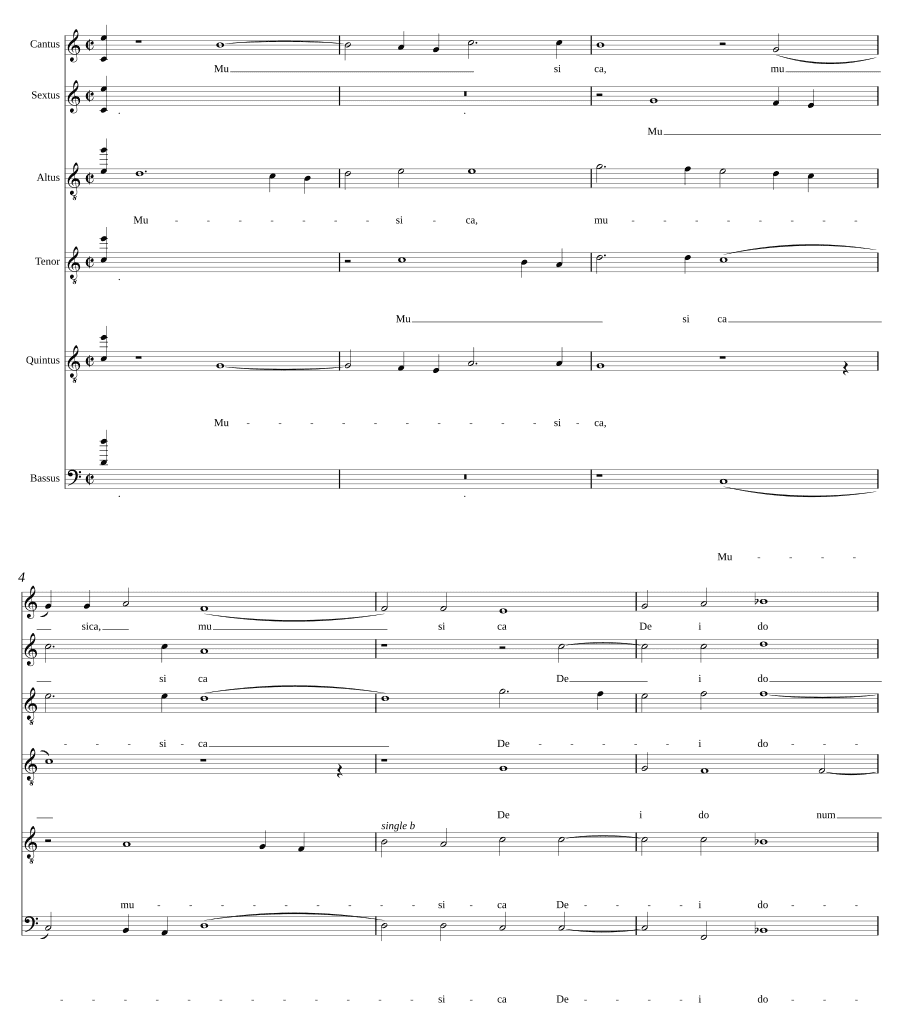 Дар Божий, для 6 голосов (Musica Dei donum a 6)