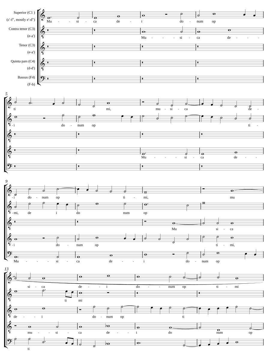 Музыка, дар лучшего Бога (Musica dei donum optimi)