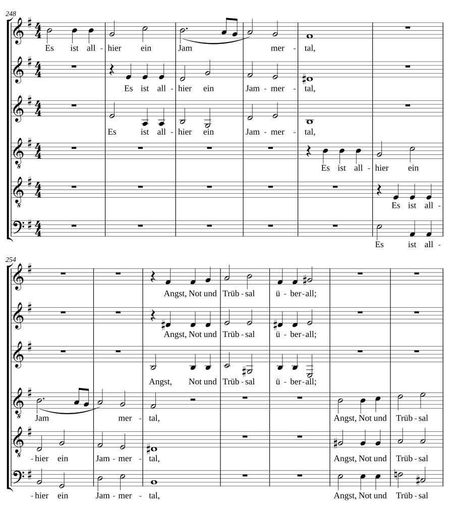 Музыкальные экзеквии: Часть I, № 14 - Здесь долина плача (Musikalische Exequien: Part I, No. 14 - Es ist allhier ein Jammertal)