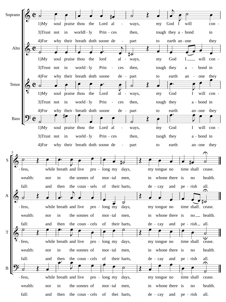 Моя душа, всегда славь Господа (My soul, praise thou the Lord always)