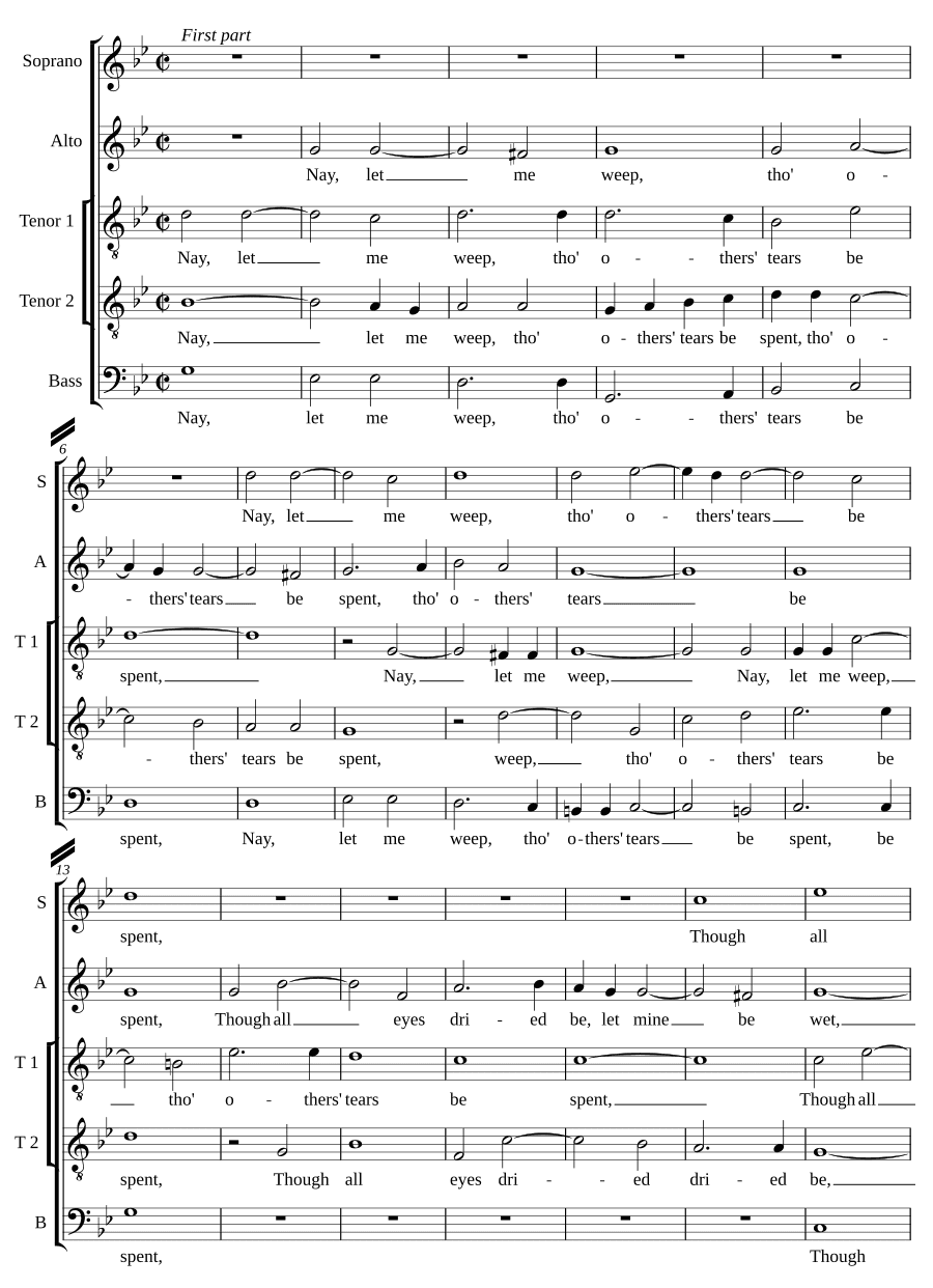 Нет, позволь мне плакать (Nay let me weep)