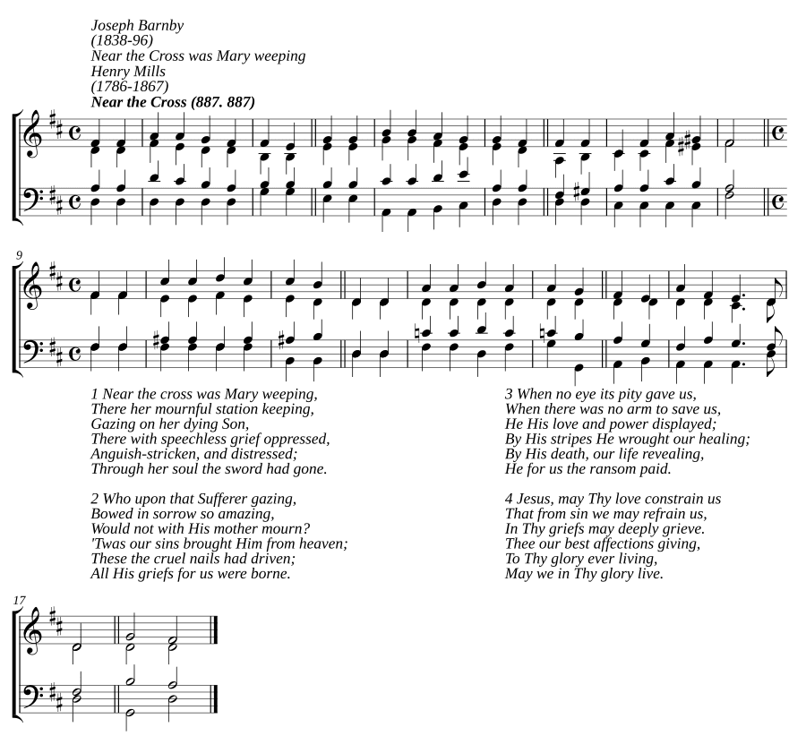 У креста Мария плакала (Near the Cross was Mary weeping)