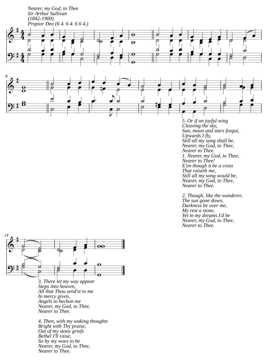 Ближе, Господь, к Тебе (Nearer, my God, to Thee)