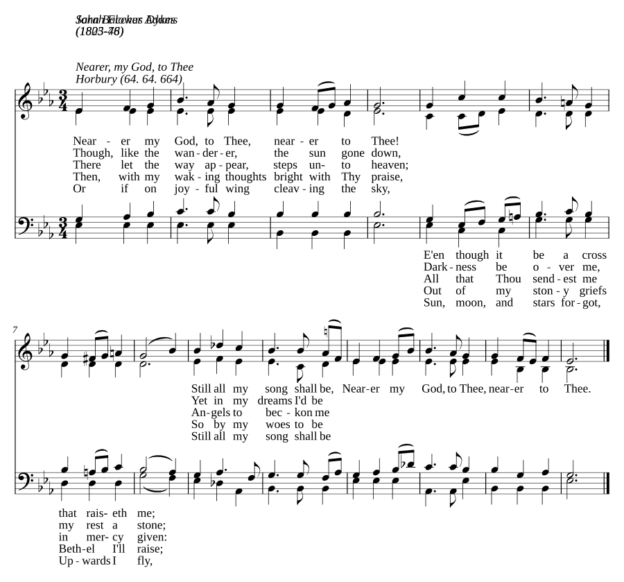 Ближе, Господь, к Тебе (Nearer, my God, to thee)