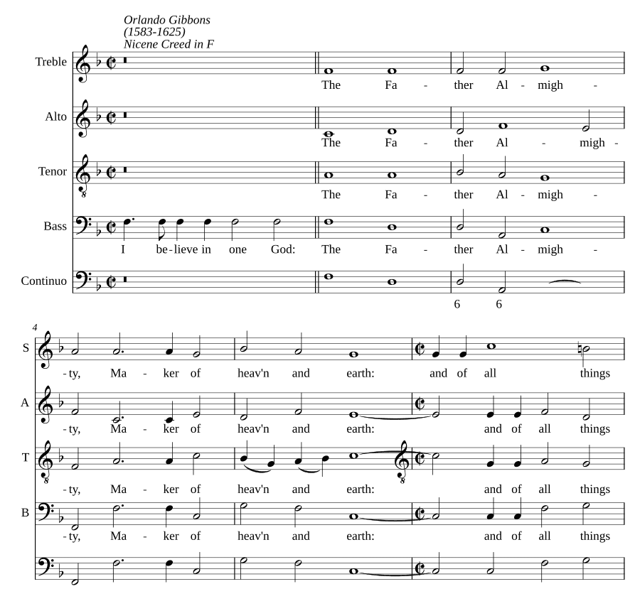 Символ веры в фа (Nicene Creed in F)