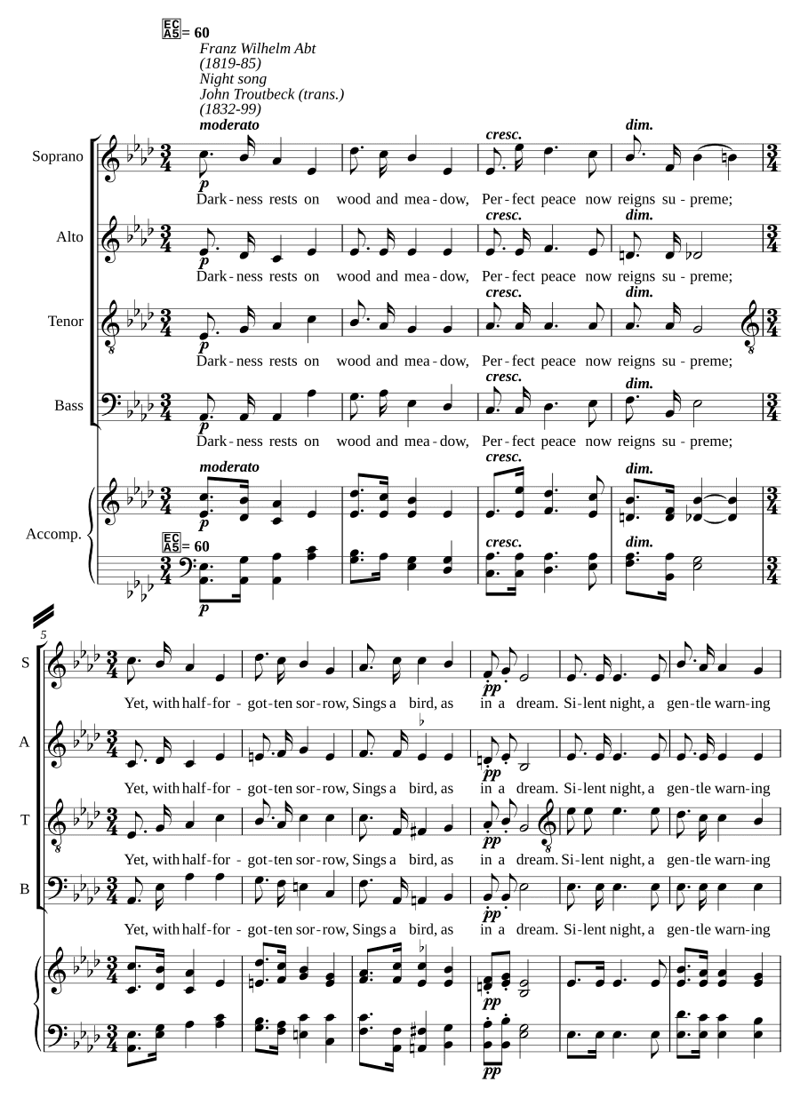 Ночная песня (Night song)