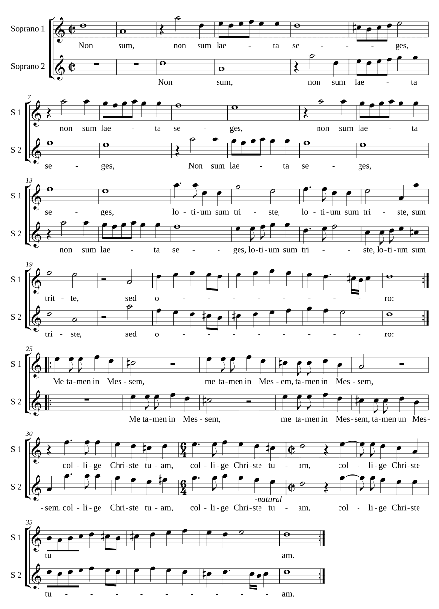Я не радостное поле (Non sum laeta seges)