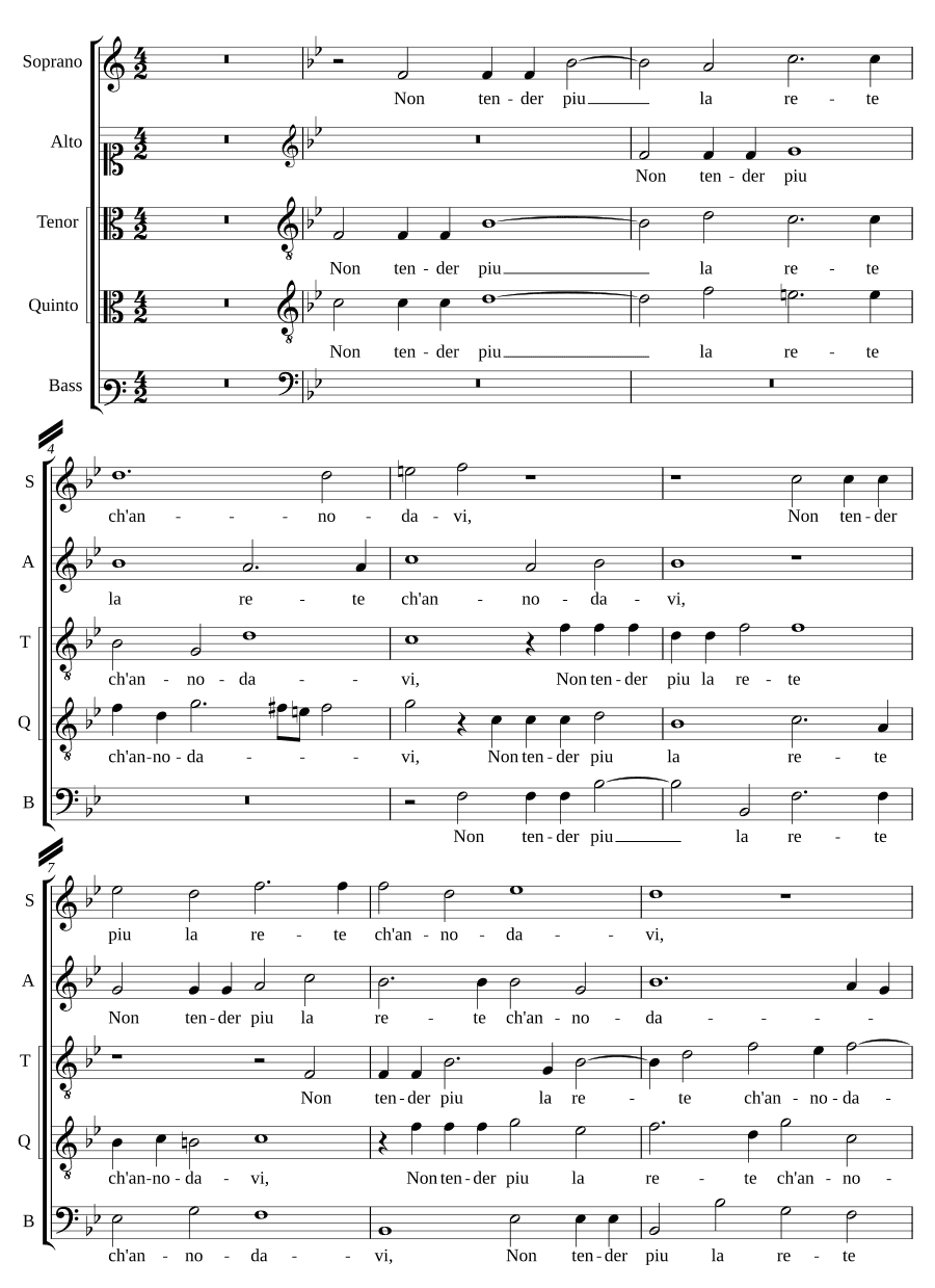 Больше не натягивай сеть (Non tender piu la rete)