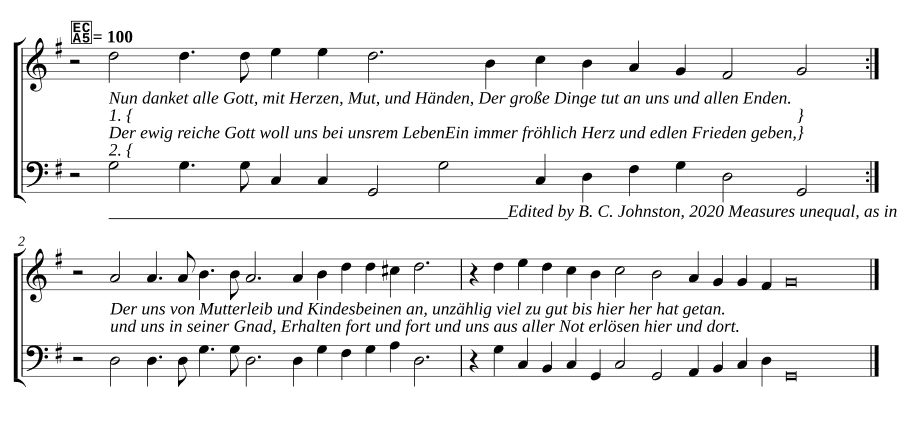 Теперь благодарите всех Бога (Nun danket alle Gott)