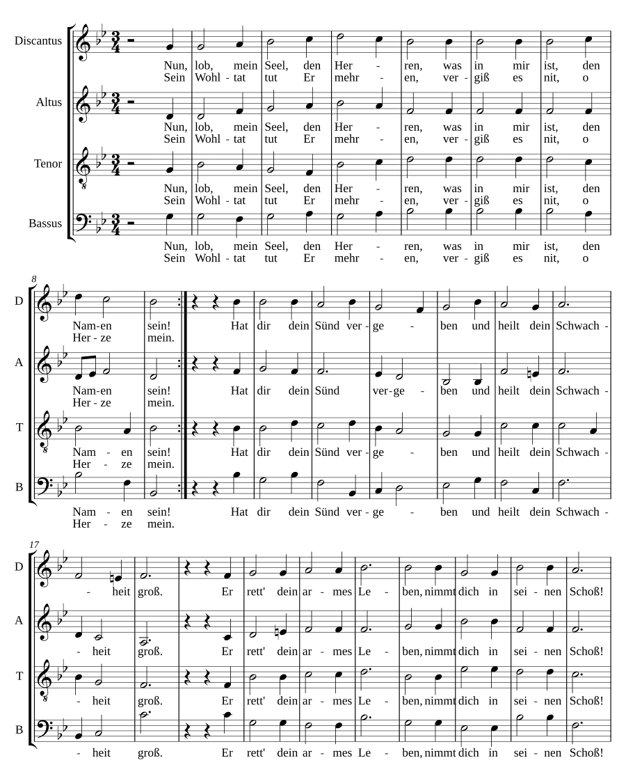 Теперь хвала, душа моя, Господу III (Nun lob, mein Seel, den Herren III)
