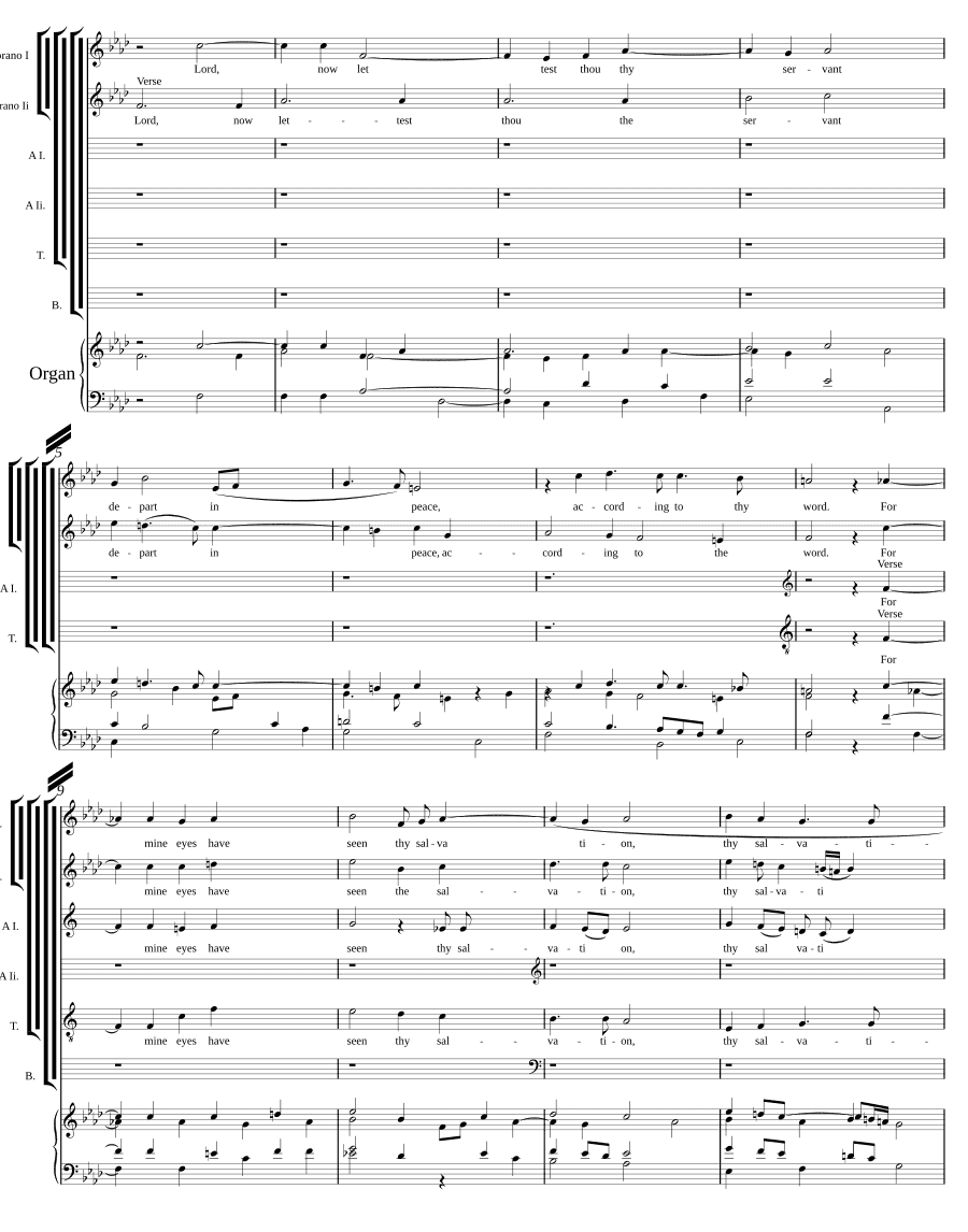 Ныне отпущаешь из Второй службы (Nunc Dimittis from the Second Service)