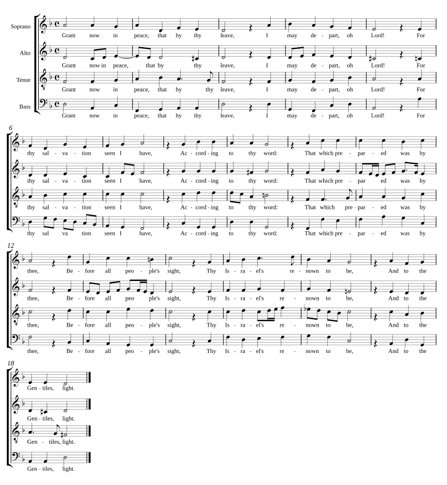 Ныне отпущаешь (Nunc dimittis, Song 3)