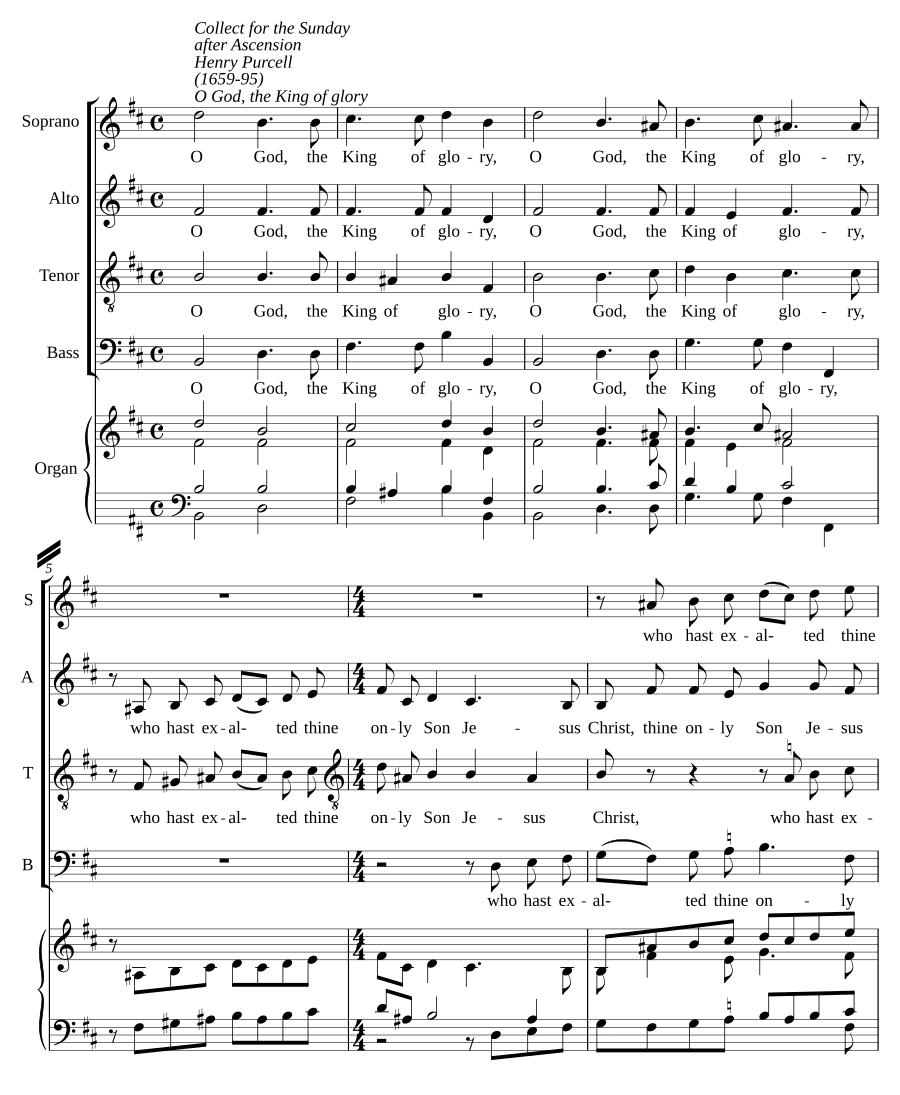 О Боже, Царь славы, Z 34 (O God, the King of glory, Z 34)