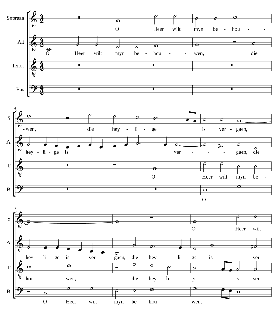 О Господь, спаси меня (O Heer wilt myn behouwen)