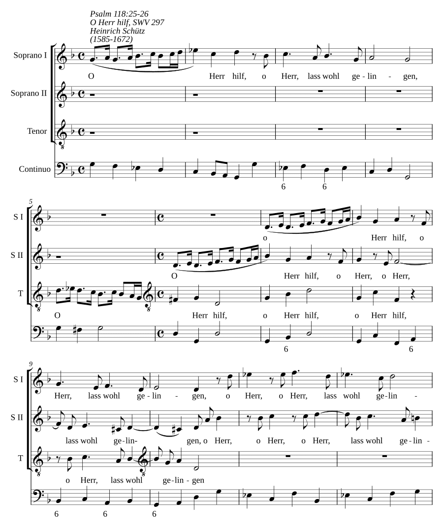 О Господь, помоги, SWV 297 (O Herr hilf, SWV 297)