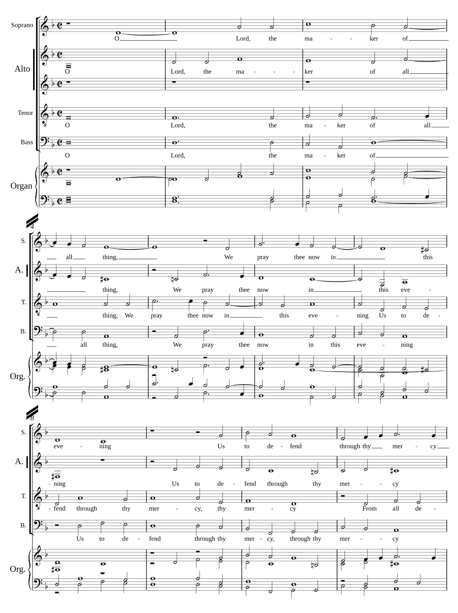 О, Господи, Творец всего сущего (O Lord, the maker of all thing)