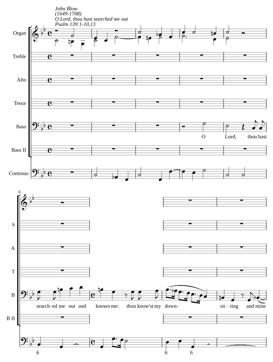О Господи, Ты испытал меня (O Lord, thou hast searched me out)