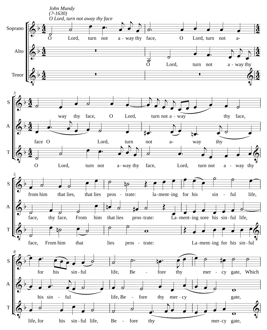 О, Господи, не отворачивай лица Твоего (O Lord, turn not away thy face)