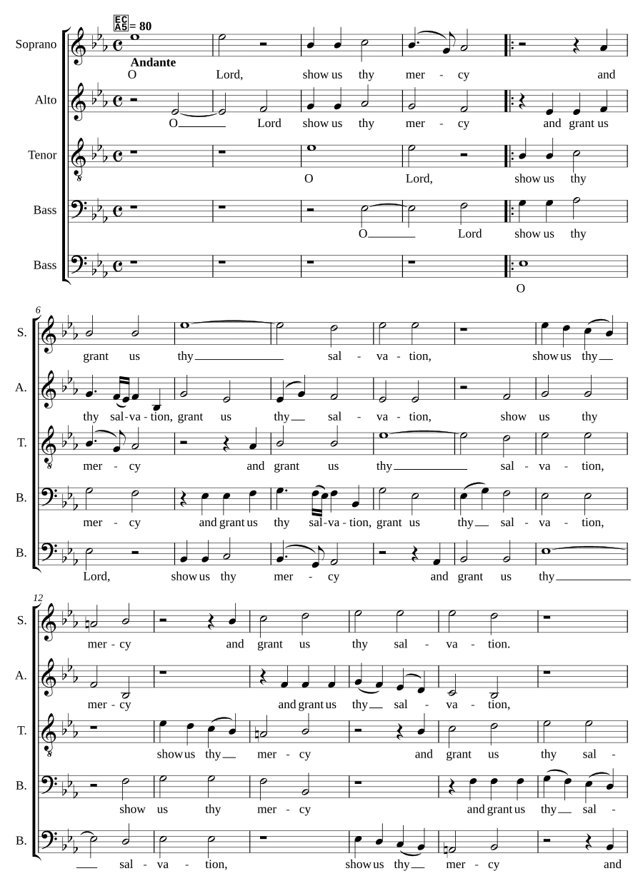Господи, яви нам милость Твою (O Lord show us thy mercy)