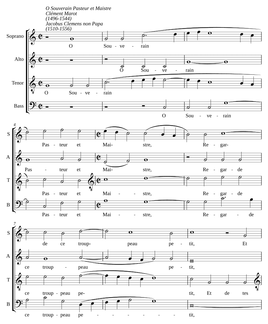 О Верховный Пастырь и Учитель (O Souverain Pasteur et Maistre)