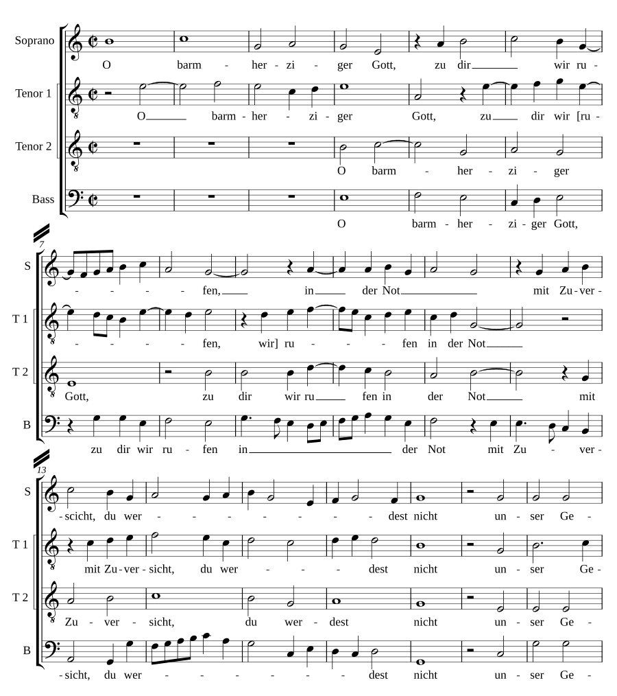 О, милосердный Бог (O barmherziger Gott)