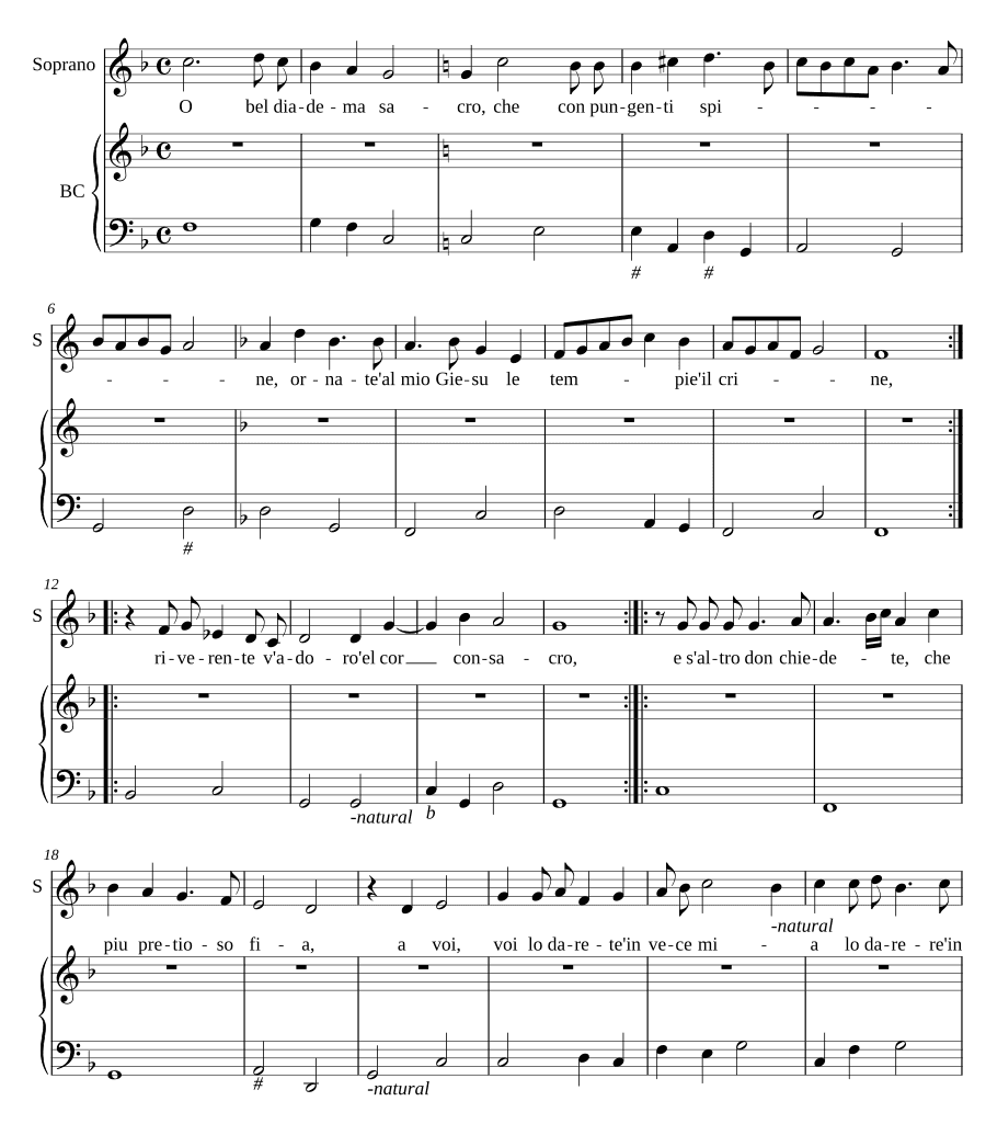 О, прекрасная диадема (O bel diadema)