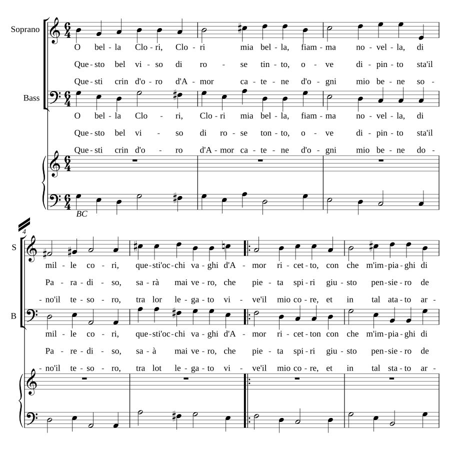О прекрасная Клори (O bella Clori)