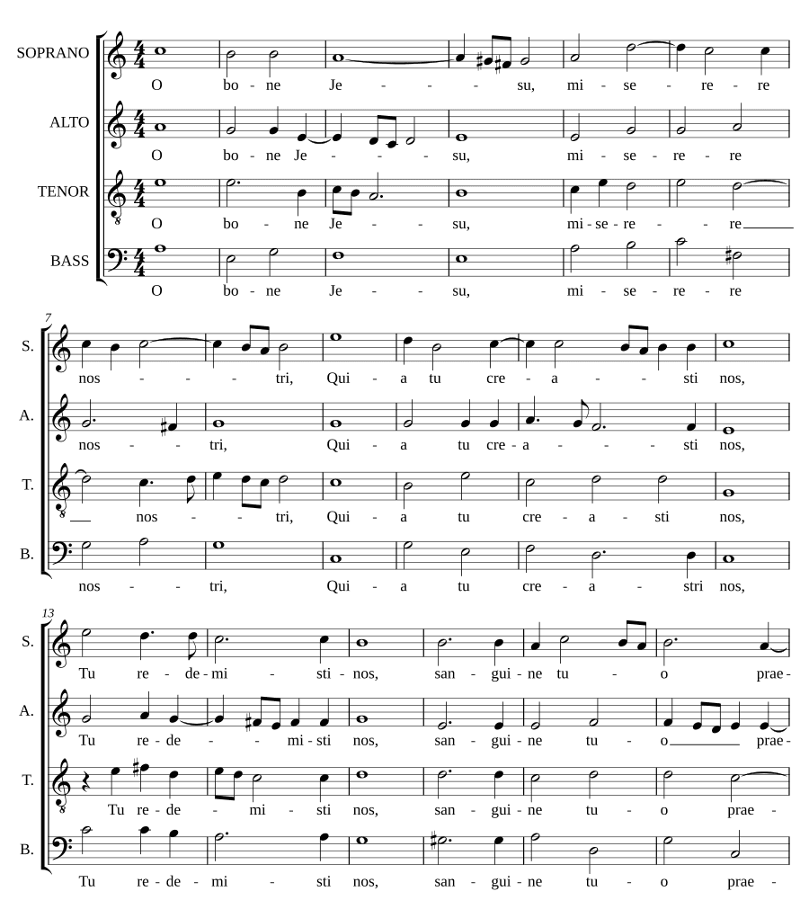 О, добрый Иисус (O bone Jesu)