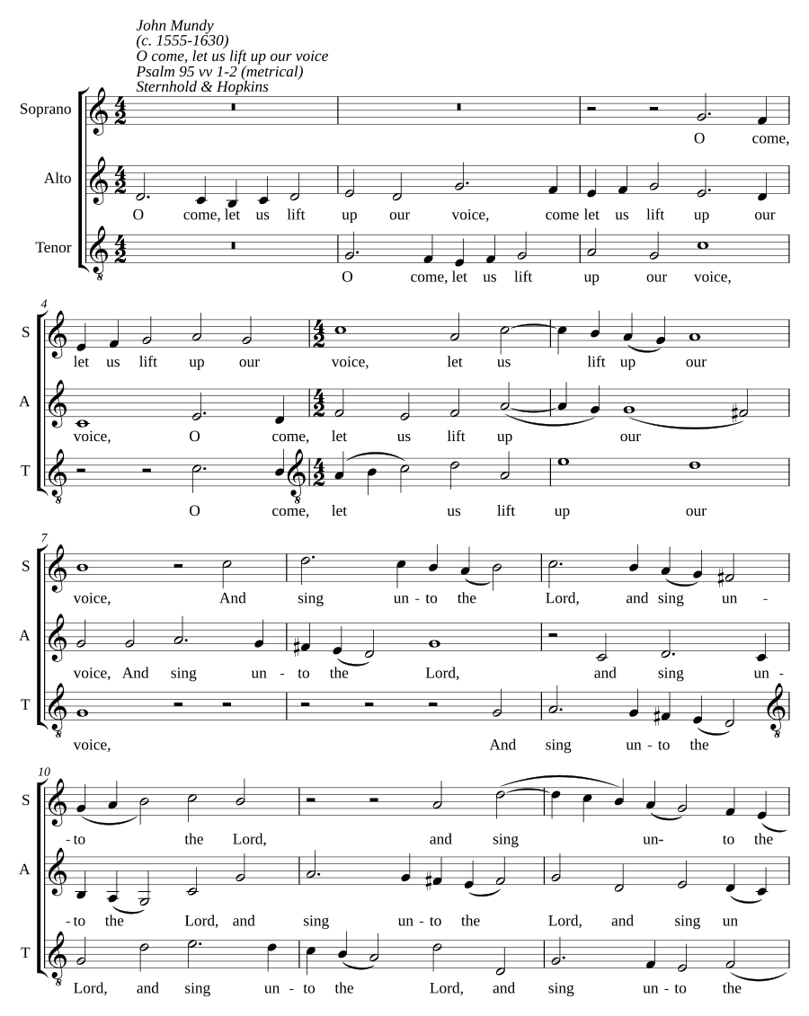 О, давайте вознесём голос (O come, let us lift up our voice)