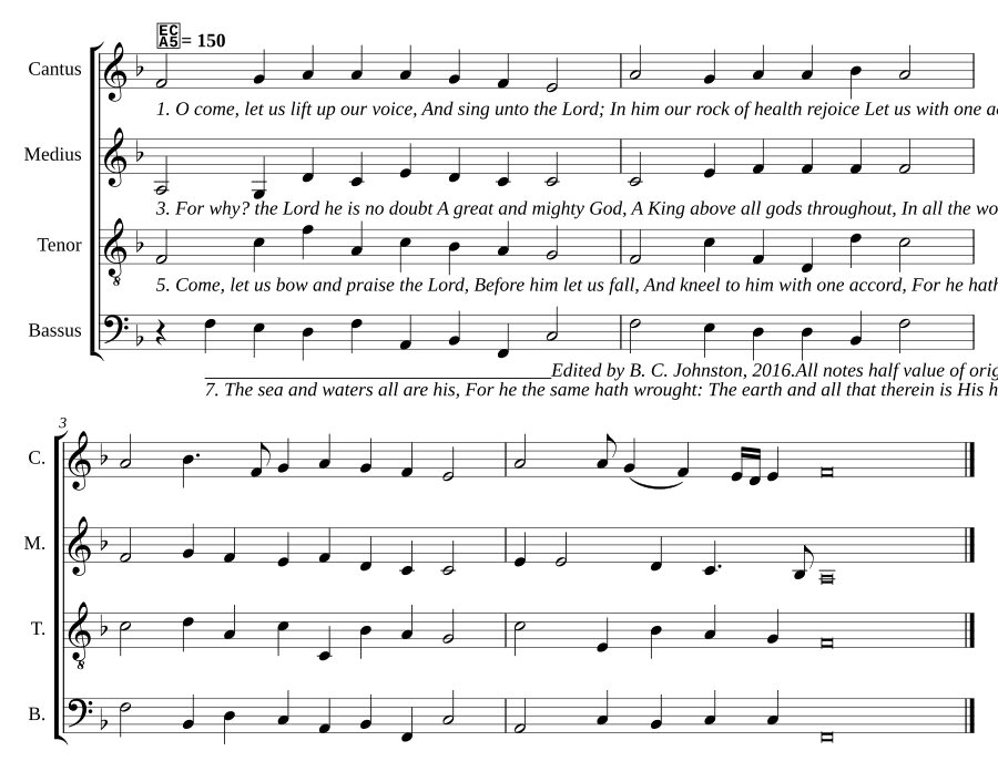 О, давайте вознесём голос (O come, let us lift up our voice)