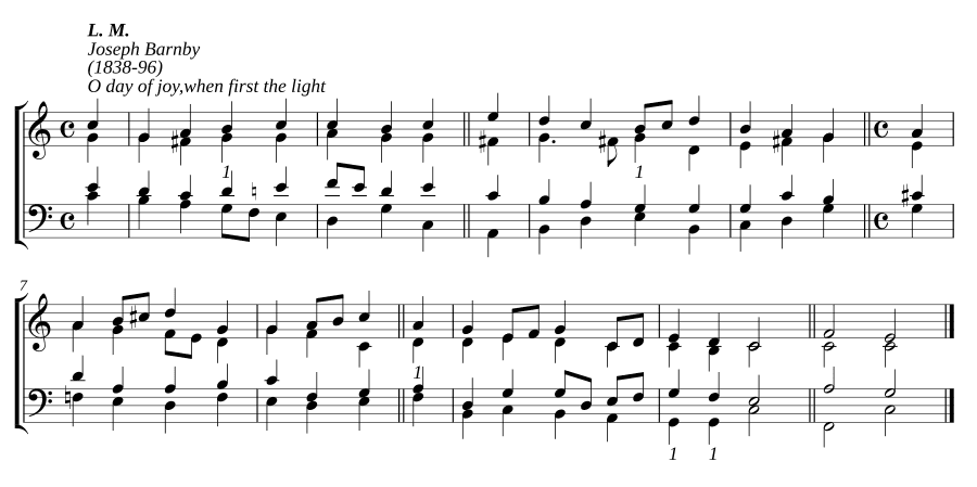 О день радости, когда впервые свет (O day of joy, when first the light)