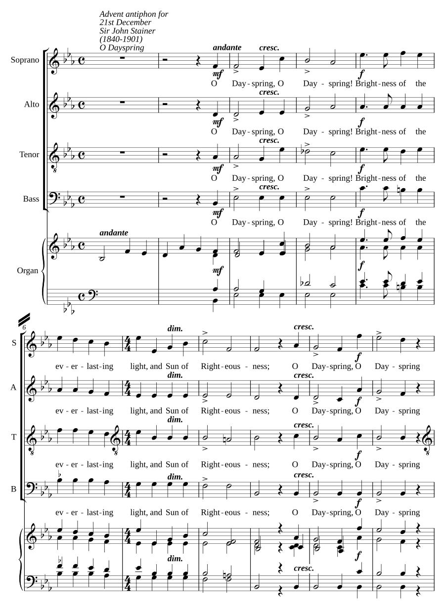 О, Заря (O dayspring)