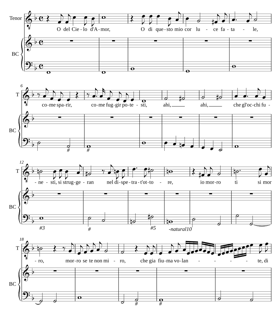 О небо любви (O del Cielo d'Amor)