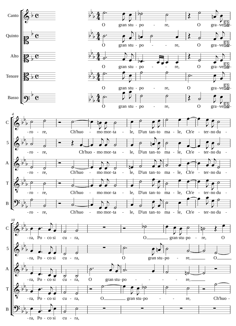 О, великое изумление (O gran stupore)