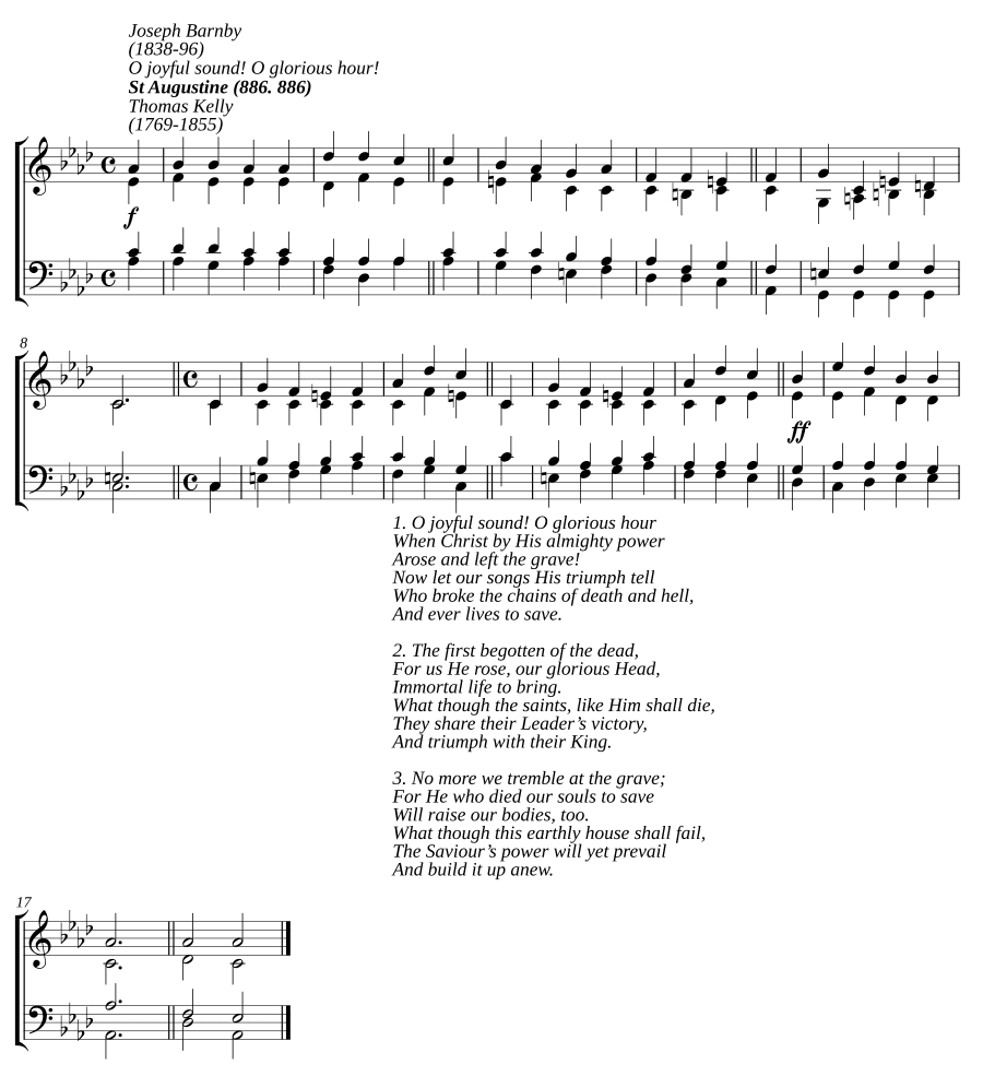 О радостный звук! О славный час (O joyful sound! O glorious hour)