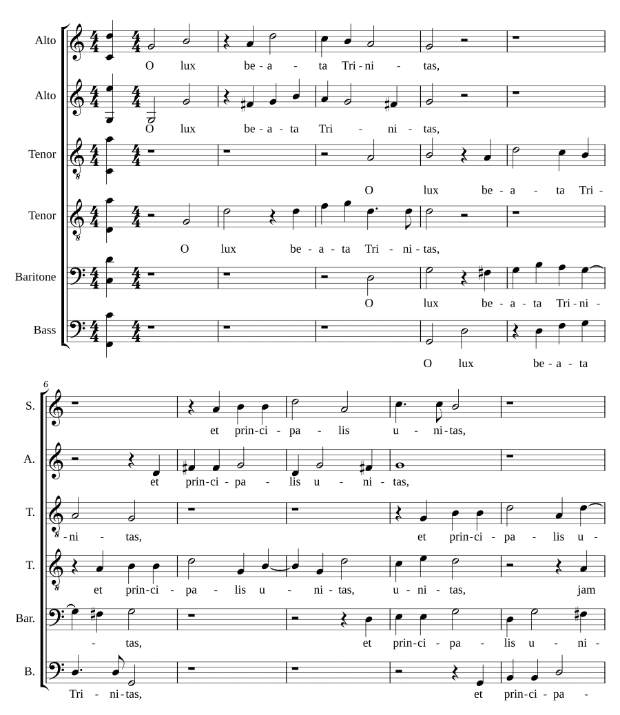 О, блаженный свет Троицы (O lux beata Trinitas)