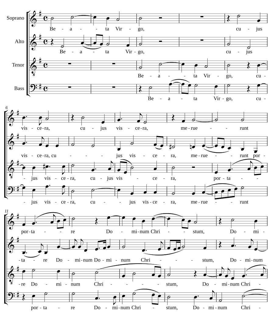 О, великое таинство — Блаженная Дева (O magnum mysterium - Beata Virgo)