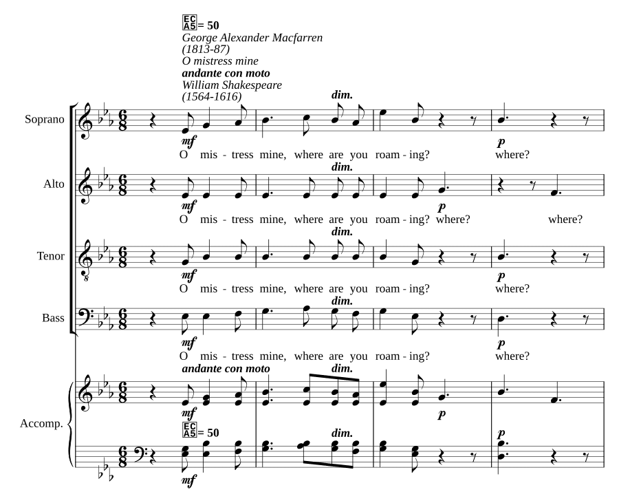 О моя госпожа (O mistress mine)