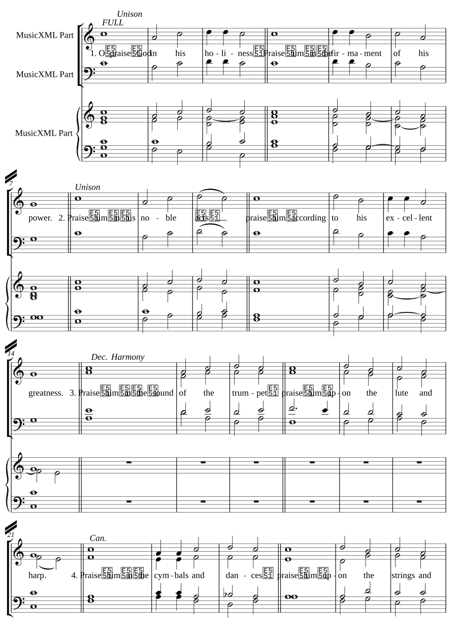 Хвалите Бога во святыне Его (O praise God in his holiness). Псалом 150